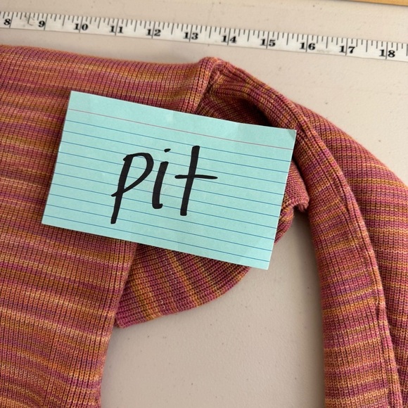 Aritzia Wilfred XS Stripe Ribbed Stretchy Knit Button Down 90s Midi Dress - Picture 11 of 14